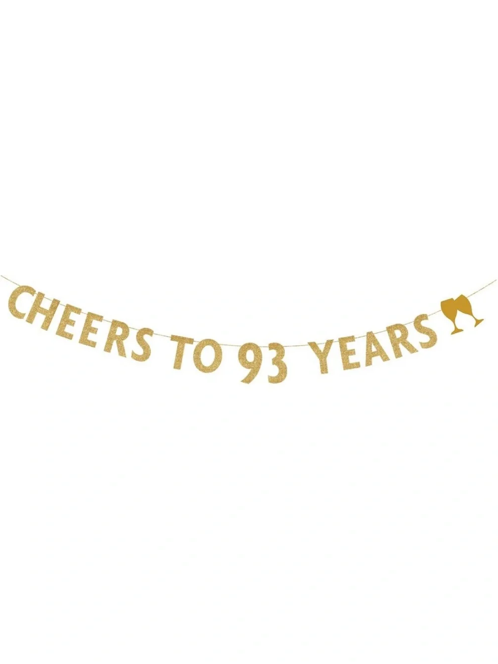 Cheers to 93 Years Gold Party Banner - Home Party Supplies